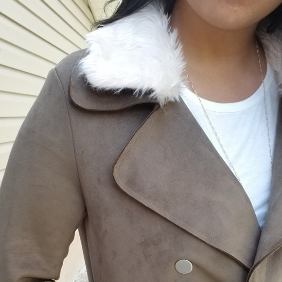 OLIVE OVERSIZED BOYFRIEND JACKET - Picture 8 of 12
